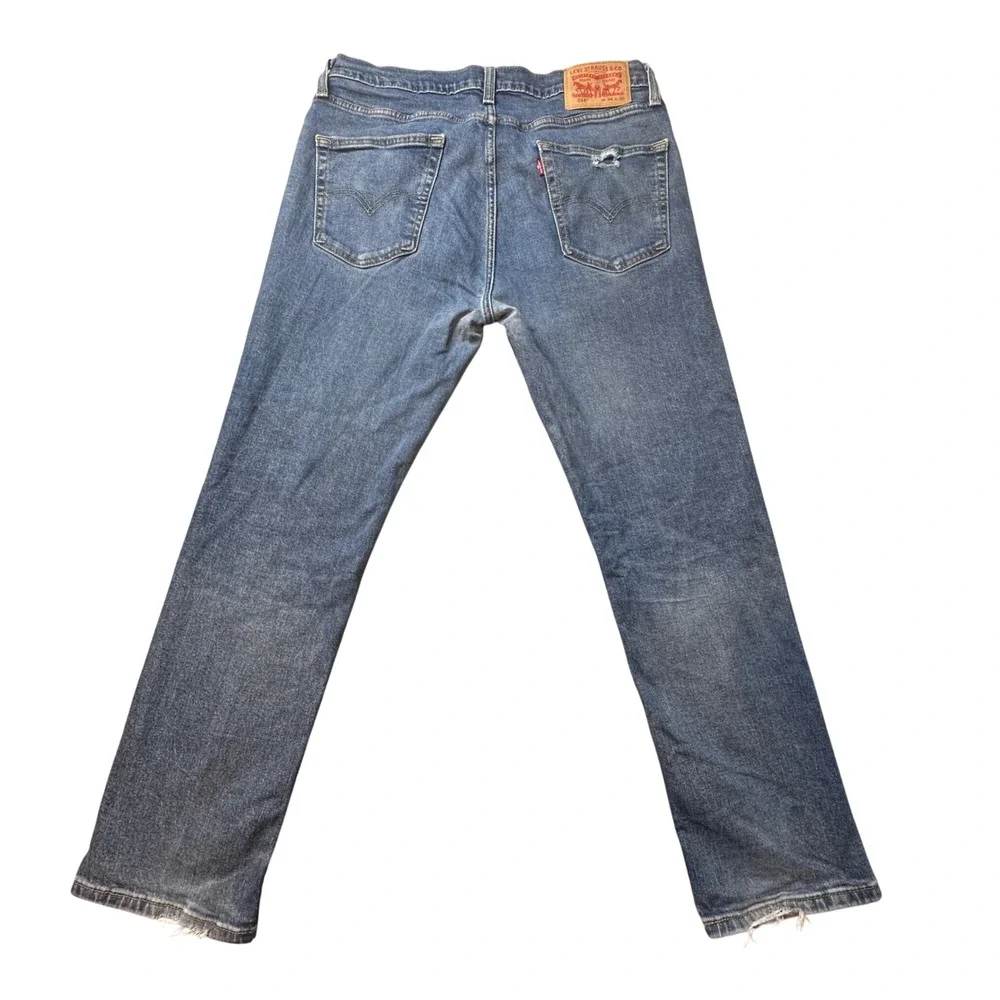 Levi's 514 Jeans‎ Mens 34x28 Blue Straight Fit Stretch WaterLess Denim Pants